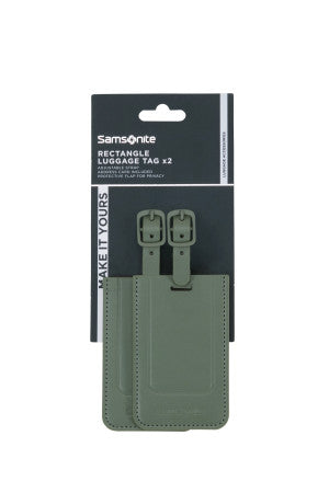 Samsonite TA Revolution Rektangulär bagagetag x2 (Grön)