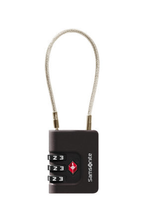 Samsonite TA Revolution TSA-kabellås med 3 siffror (Svart)