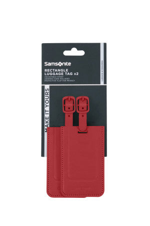Samsonite TA Revolution Rektangulär bagagetag x2 (Röd)