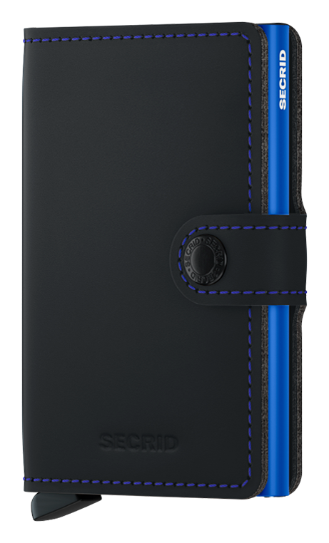 Secrid Miniwallet (Matte Black & Blue)