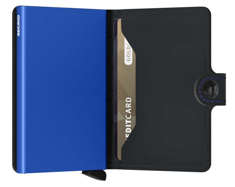 Secrid Miniwallet (Matte Black & Blue)