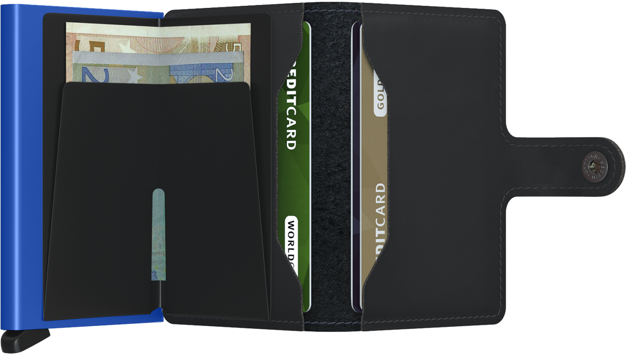 Secrid Miniwallet (Matte Black & Blue)