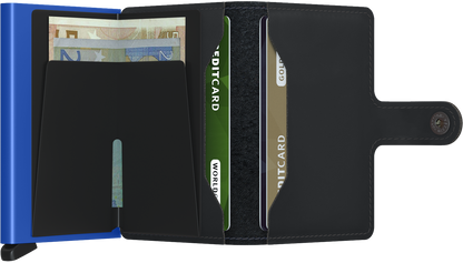 Secrid Miniwallet (Matte Black & Blue)